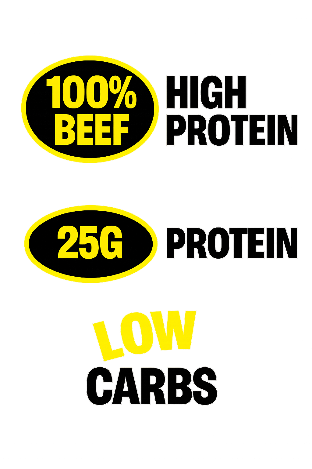 Graphic highlighting snack attributes such as gluten free and no sugar.